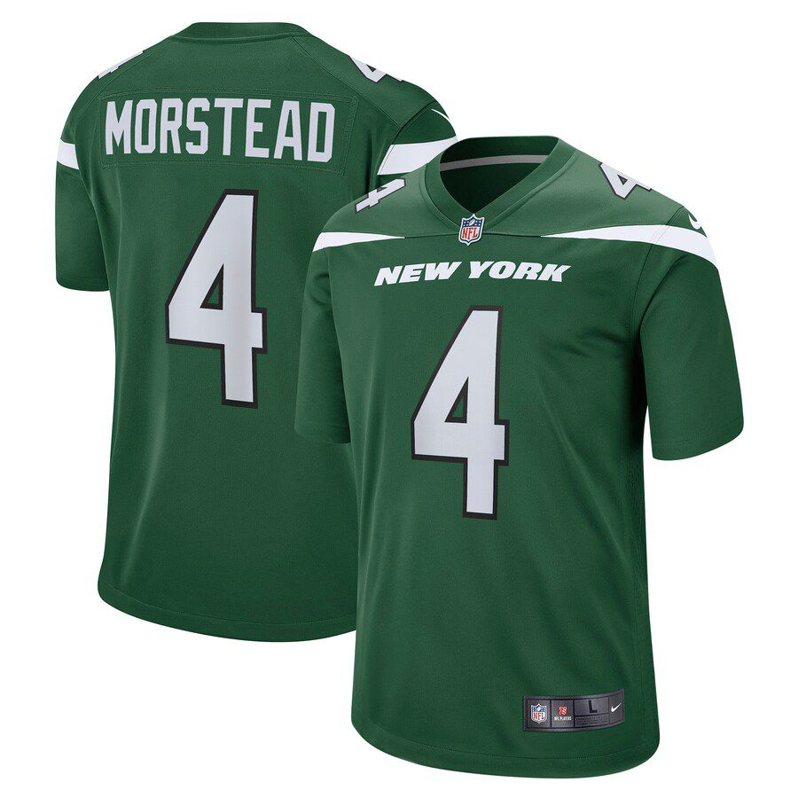Men New York Jets #4 Thomas Morstead Nike Gotham Green Game NFL Jersey->new york jets->NFL Jersey